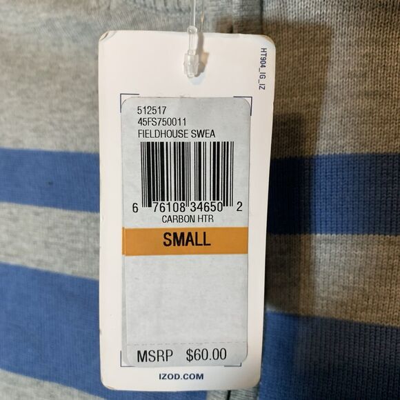 NEWwithTAGS - IZOD FIELDHOUSE SWEATER HIGHNECK,1/4 Zip MENS SIZE: Small - Picture 5 of 5